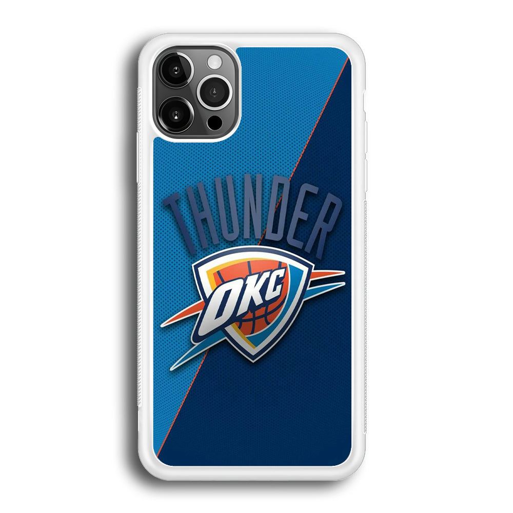 NBA Thunder Basketball 001 iPhone 12 Pro Max Case-Phone Case-Rubber White (2D Case)-Altracase