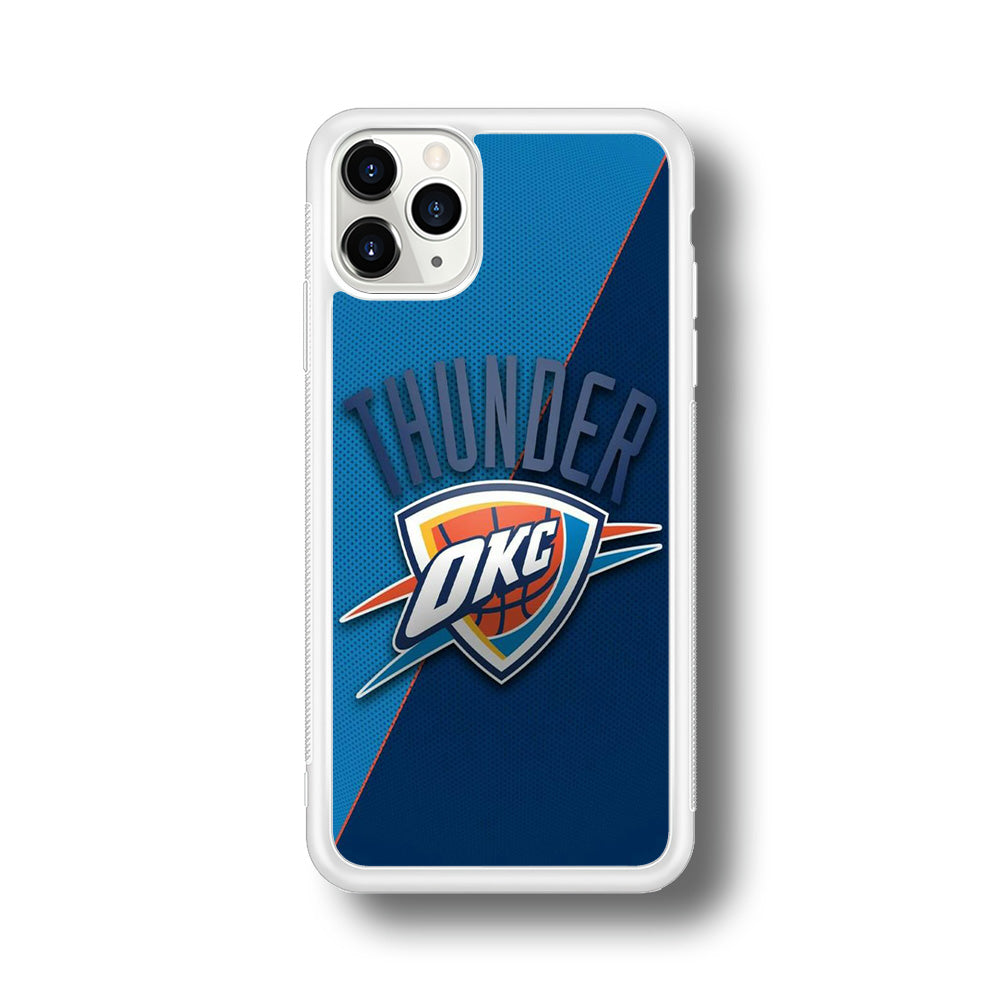 NBA Thunder Basketball 001 iPhone 11 Pro Max Case-Phone Case-Rubber White (2D Case)-Altracase
