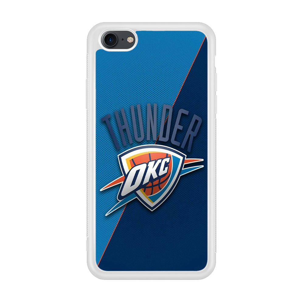 NBA Thunder Basketball 001 iPhone 7 Case-Phone Case-Rubber White (2D Case)-Altracase
