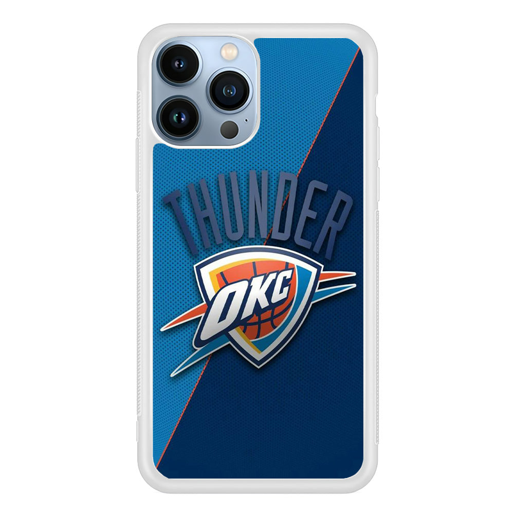NBA Thunder Basketball 001 iPhone 13 Pro Case-Phone Case-Rubber White (2D Case)-Altracase