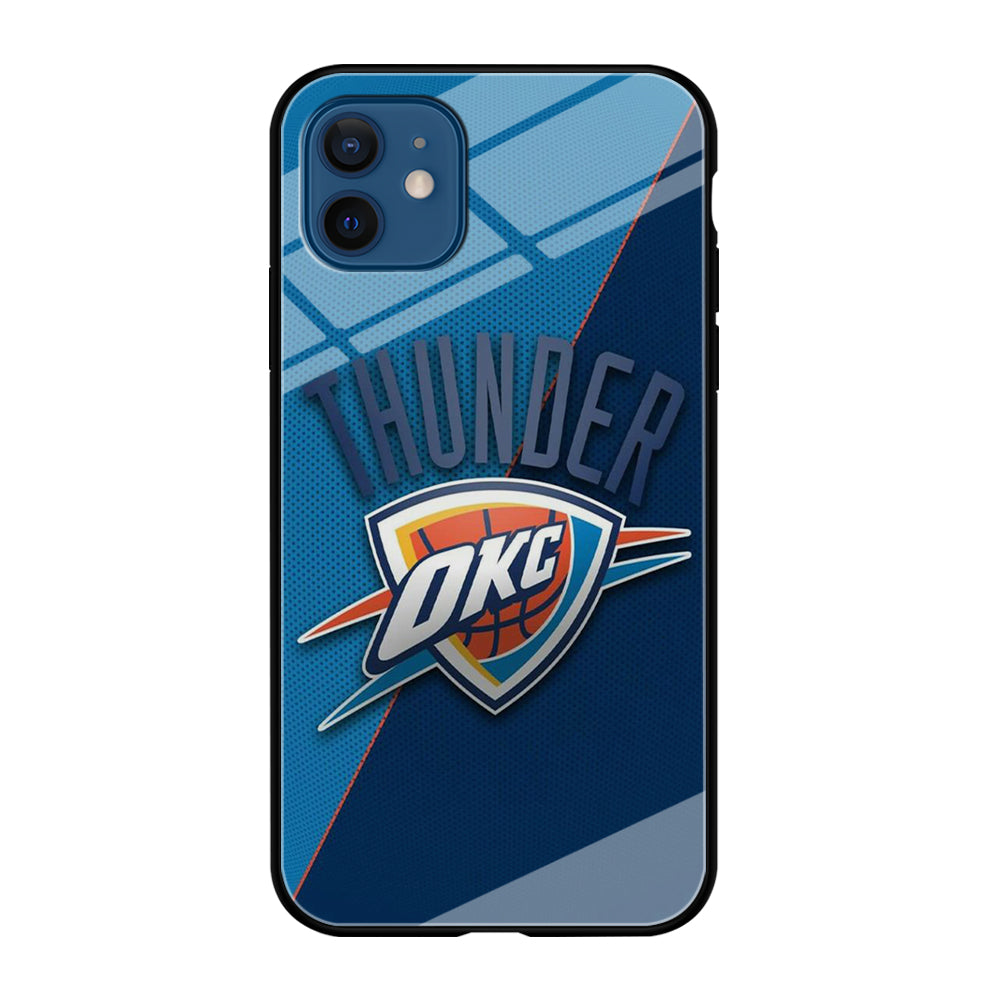 NBA Thunder Basketball 001 iPhone 12 Case-Phone Case-Tempered Glass Case-Altracase
