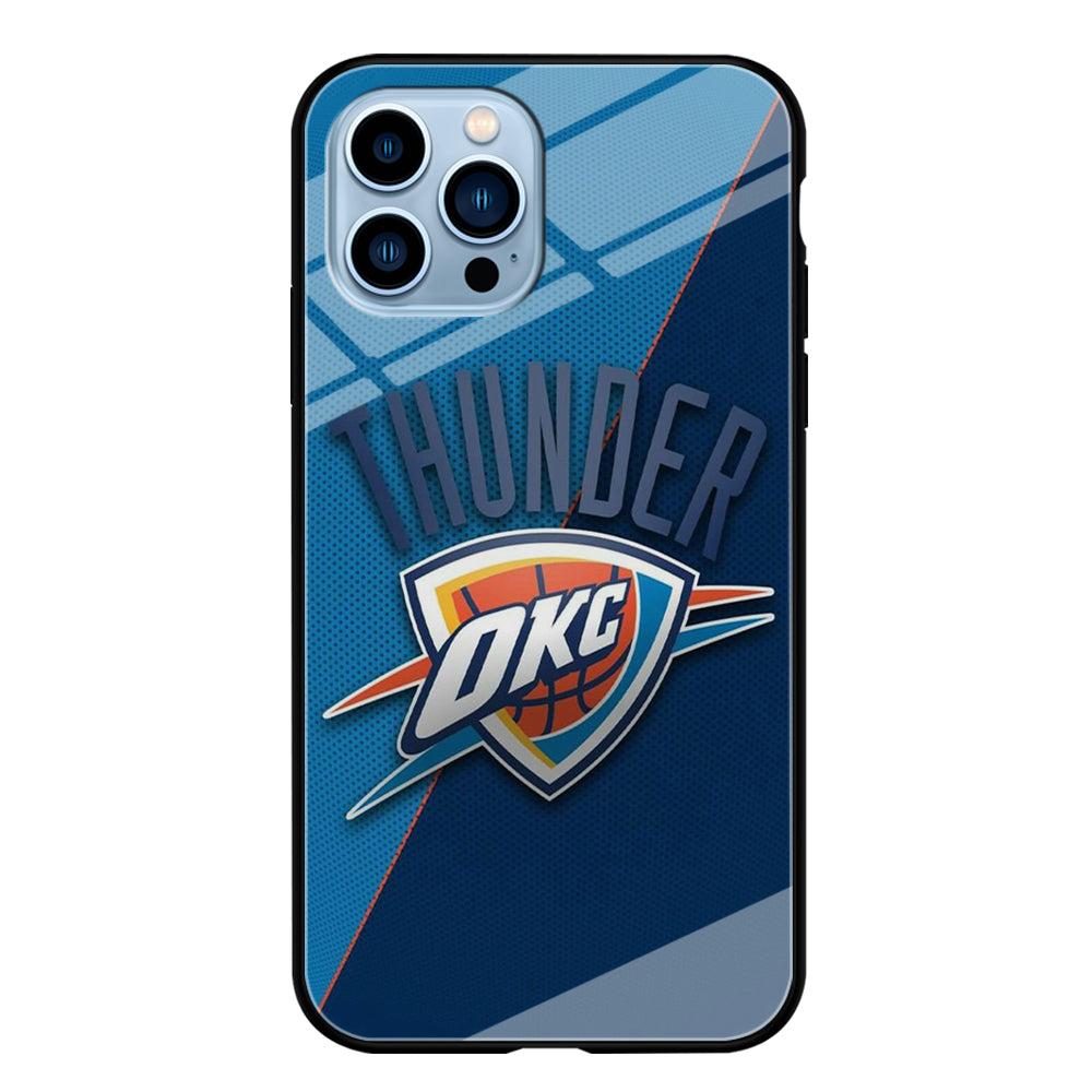 NBA Thunder Basketball 001 iPhone 13 Pro Case-Phone Case-Tempered Glass Case-Altracase