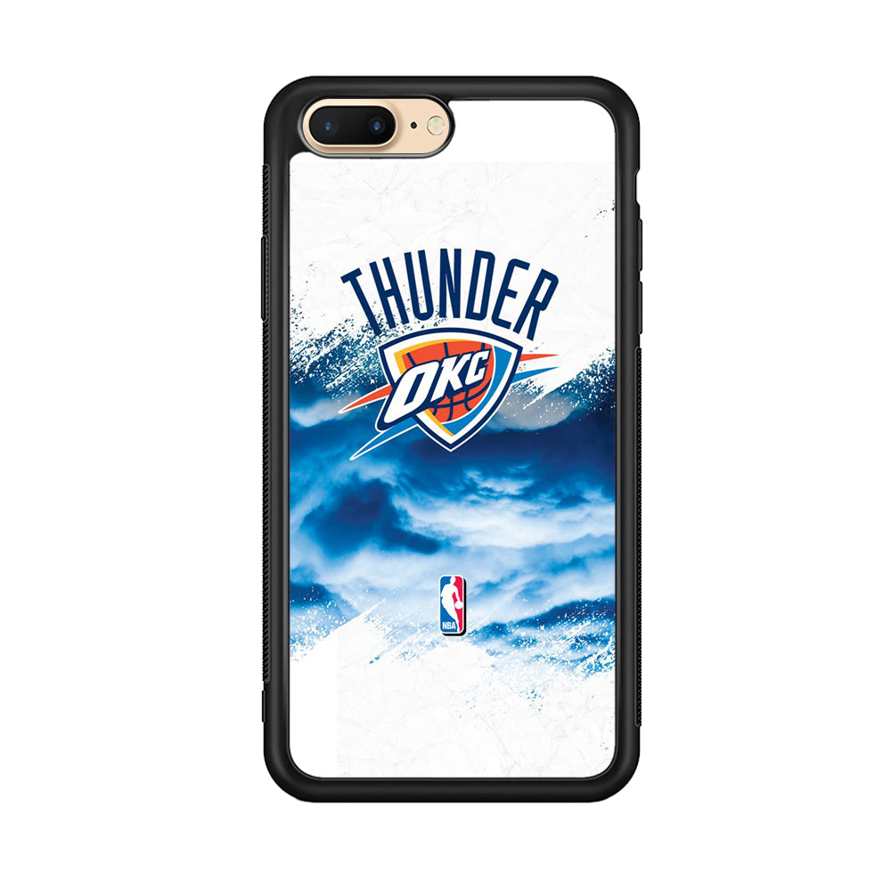 NBA Thunder Basketball 002 iPhone 8 Plus Case-Phone Case-Rubber Black (2D Case)-Altracase