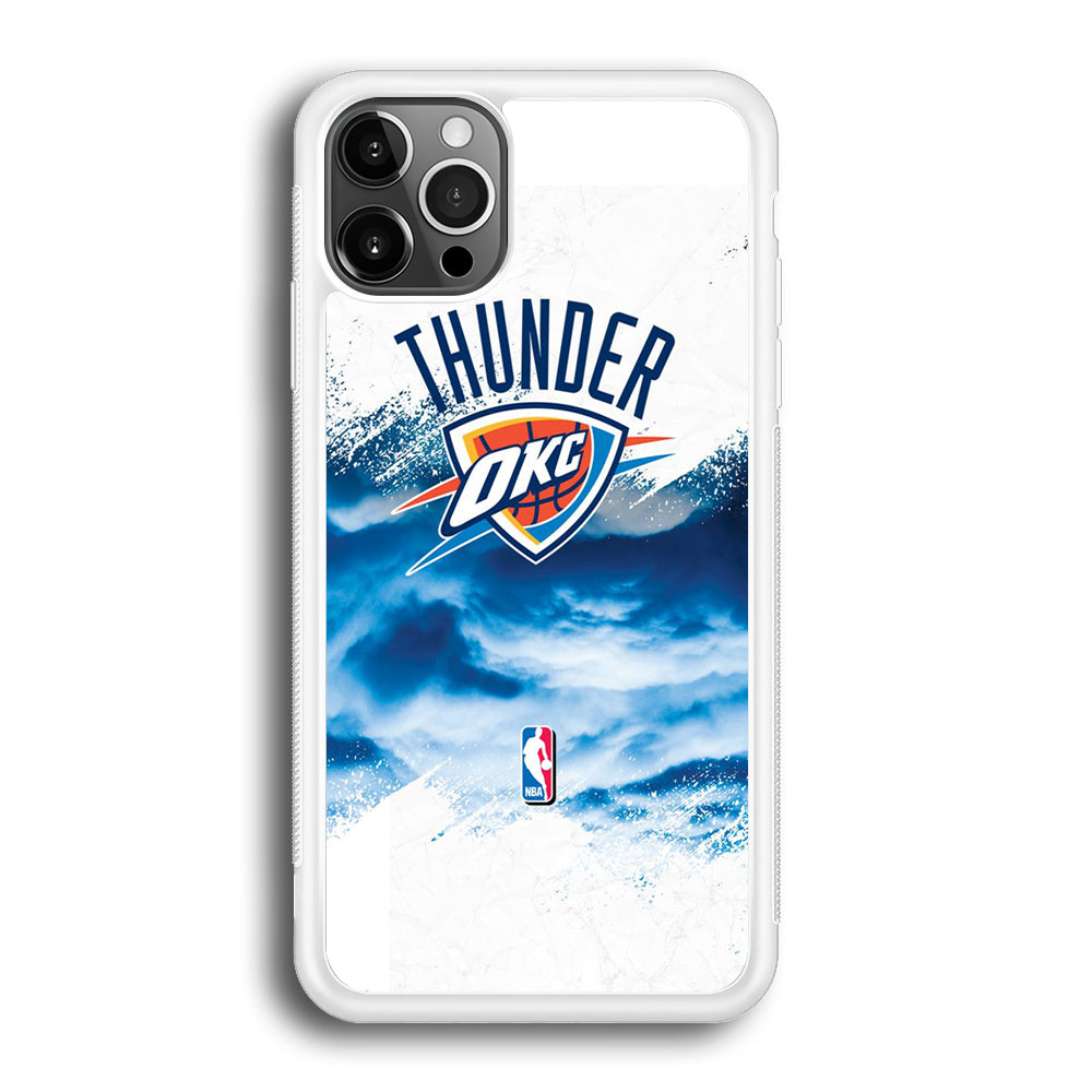 NBA Thunder Basketball 002 iPhone 12 Pro Max Case-Phone Case-Rubber White (2D Case)-Altracase