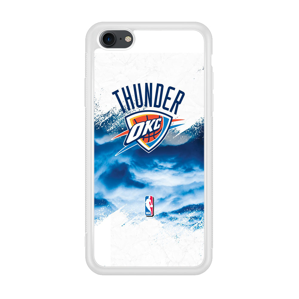 NBA Thunder Basketball 002 iPhone 7 Case-Phone Case-Rubber White (2D Case)-Altracase
