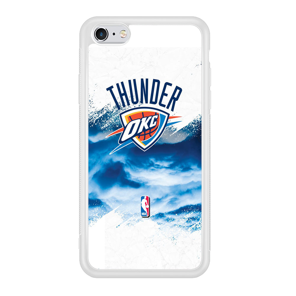 NBA Thunder Basketball 002 iPhone 6 Plus | 6s Plus Case-Phone Case-Rubber White (2D Case)-Altracase