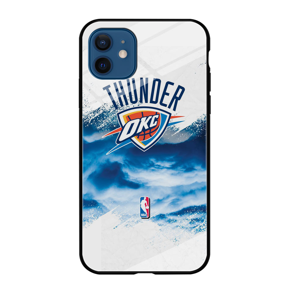 NBA Thunder Basketball 002 iPhone 12 Case-Phone Case-Tempered Glass Case-Altracase