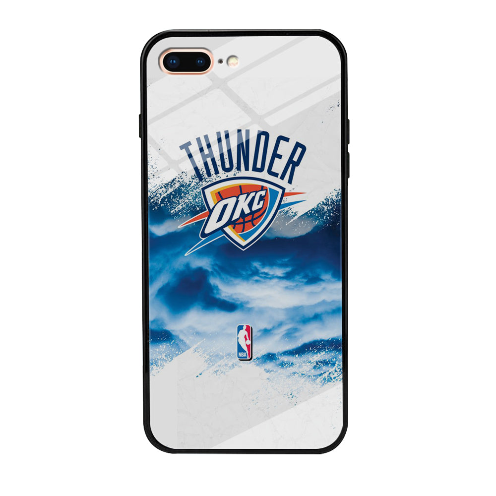 NBA Thunder Basketball 002 iPhone 8 Plus Case-Phone Case-Tempered Glass Case-Altracase