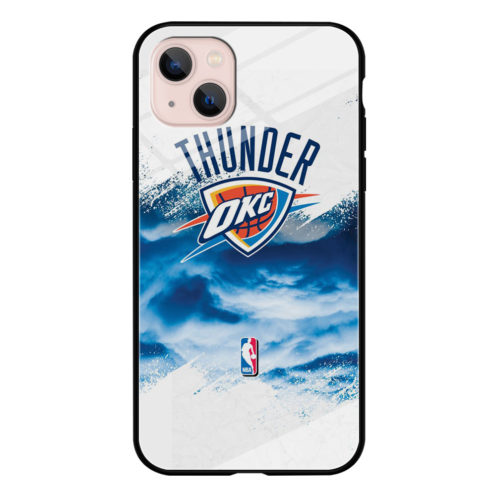 NBA Thunder Basketball 002 iPhone 13 Mini Case-Phone Case-Tempered Glass Case-Altracase