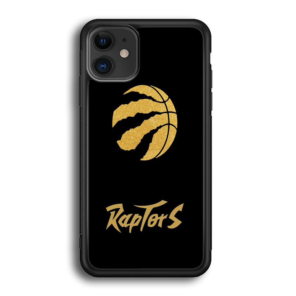 NBA Toronto Raptors Basketball 001 iPhone 12 Case-Phone Case-Rubber Black (2D Case)-Altracase