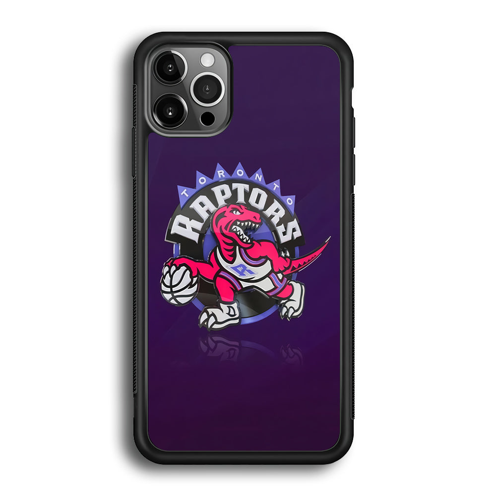 NBA Toronto Raptors Basketball 002 iPhone 12 Pro Max Case-Phone Case-Rubber Black (2D Case)-Altracase