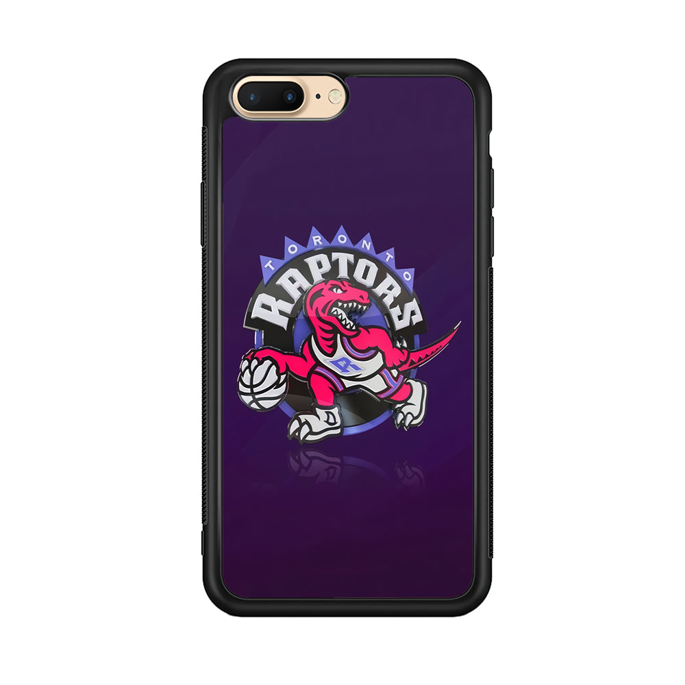 NBA Toronto Raptors Basketball 002 iPhone 8 Plus Case-Phone Case-Rubber Black (2D Case)-Altracase