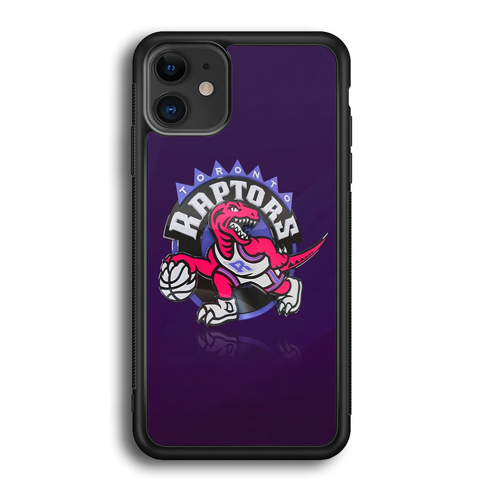 NBA Toronto Raptors Basketball 002 iPhone 12 Case-Phone Case-Rubber Black (2D Case)-Altracase