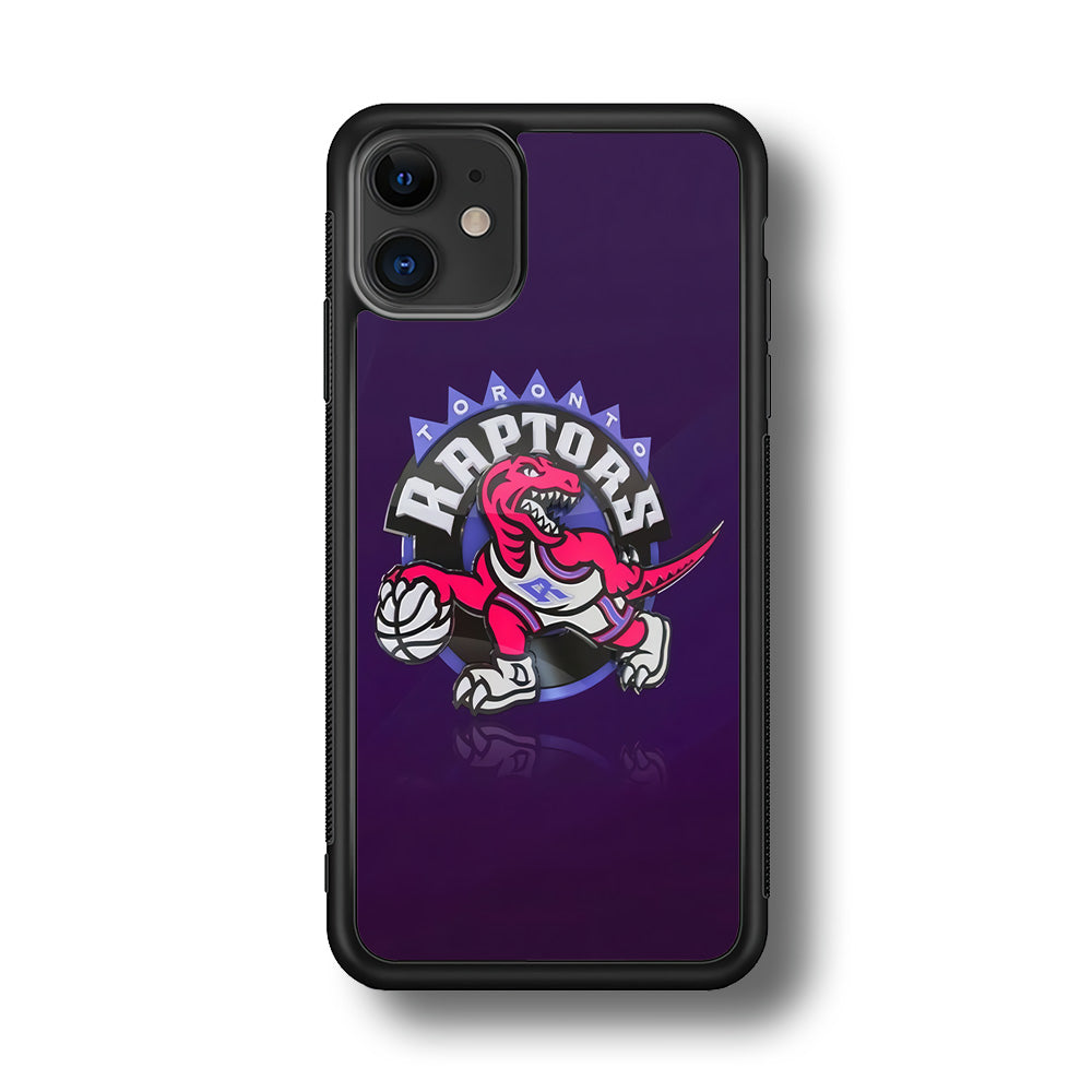 NBA Toronto Raptors Basketball 002 iPhone 11 Case-Phone Case-Rubber Black (2D Case)-Altracase