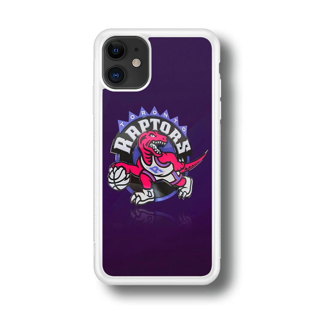 NBA Toronto Raptors Basketball 002 iPhone 11 Case-Phone Case-Rubber White (2D Case)-Altracase