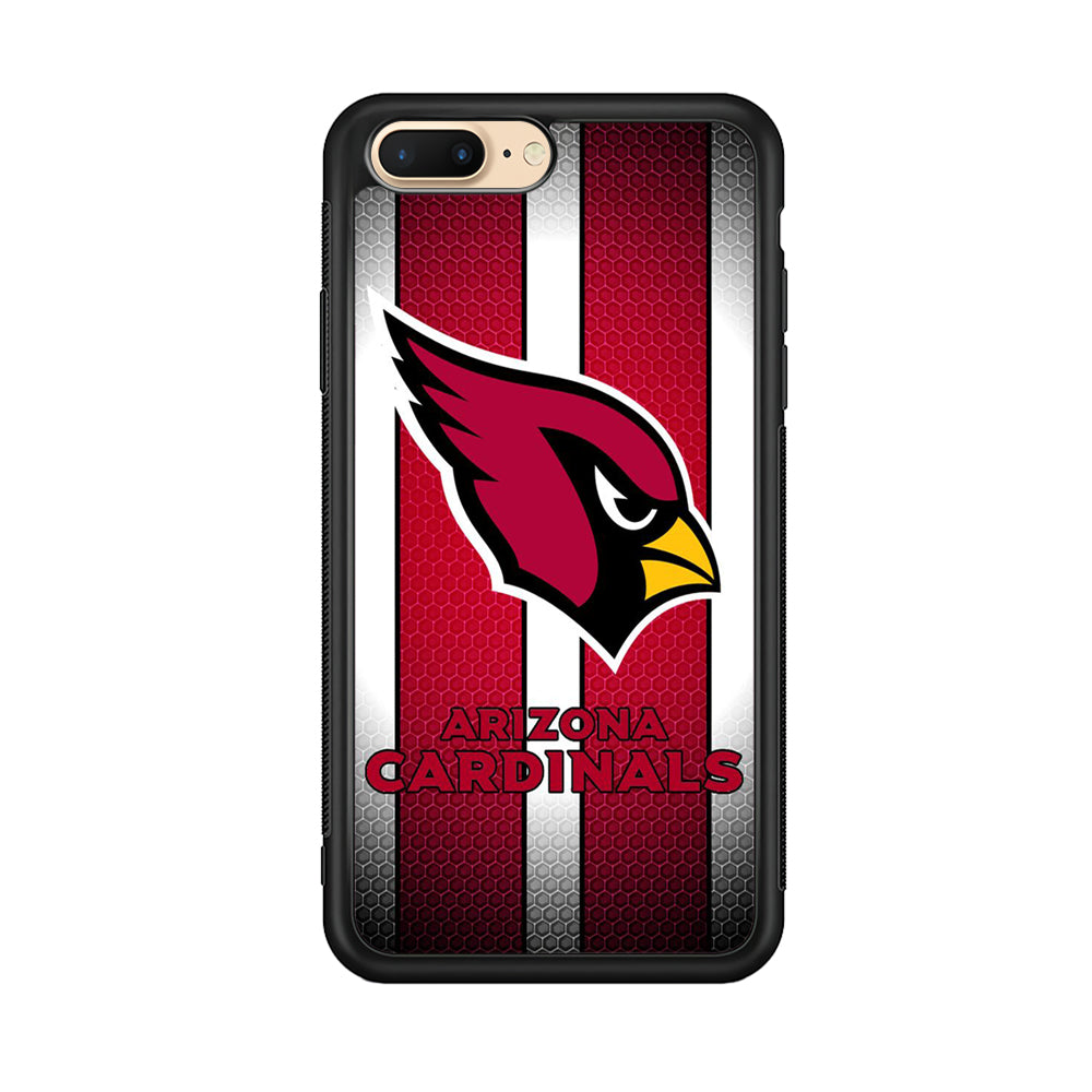 NFL Arizona Cardinals 001 iPhone 8 Plus Case-Phone Case-Rubber Black (2D Case)-Altracase