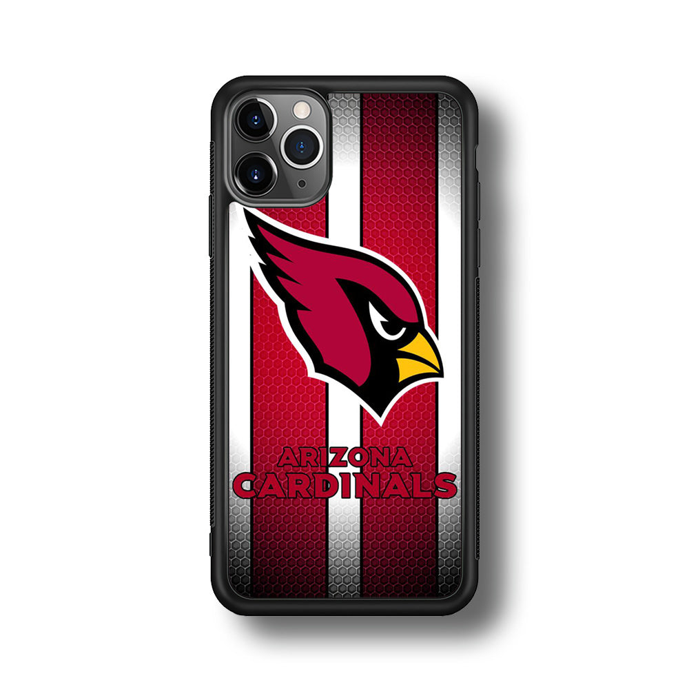 NFL Arizona Cardinals 001 iPhone 11 Pro Max Case-Phone Case-Rubber Black (2D Case)-Altracase