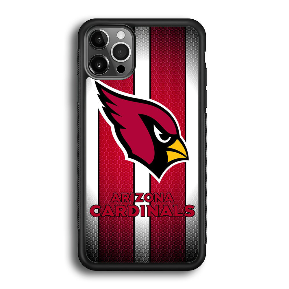 NFL Arizona Cardinals 001 iPhone 12 Pro Max Case-Phone Case-Rubber Black (2D Case)-Altracase