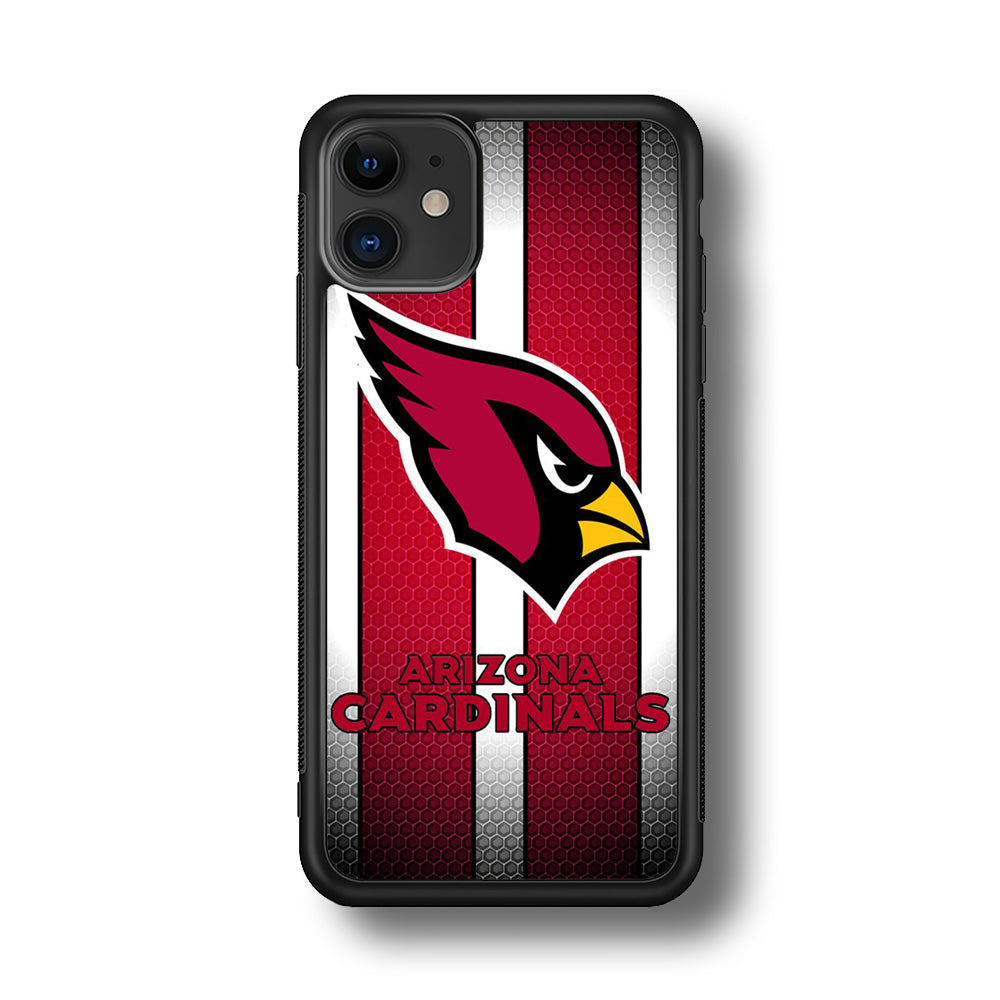 NFL Arizona Cardinals 001 iPhone 11 Case-Phone Case-Rubber Black (2D Case)-Altracase