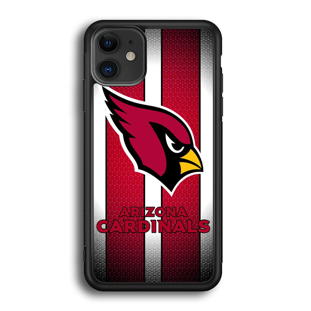 NFL Arizona Cardinals 001 iPhone 12 Case-Phone Case-Rubber Black (2D Case)-Altracase