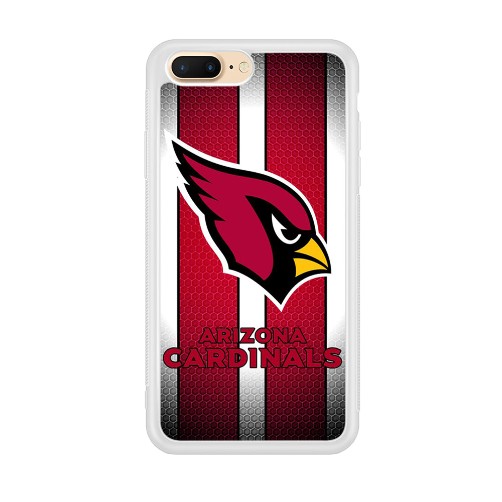NFL Arizona Cardinals 001 iPhone 8 Plus Case-Phone Case-Rubber White (2D Case)-Altracase