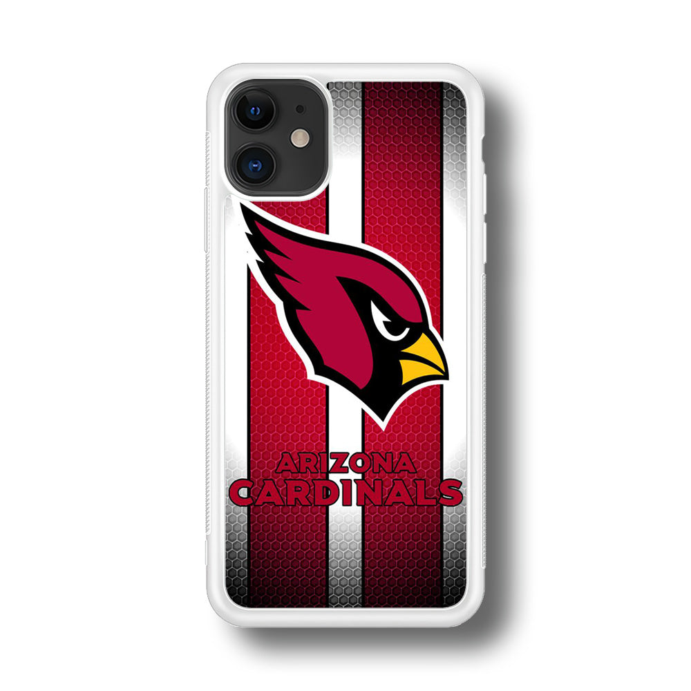 NFL Arizona Cardinals 001 iPhone 11 Case-Phone Case-Rubber White (2D Case)-Altracase