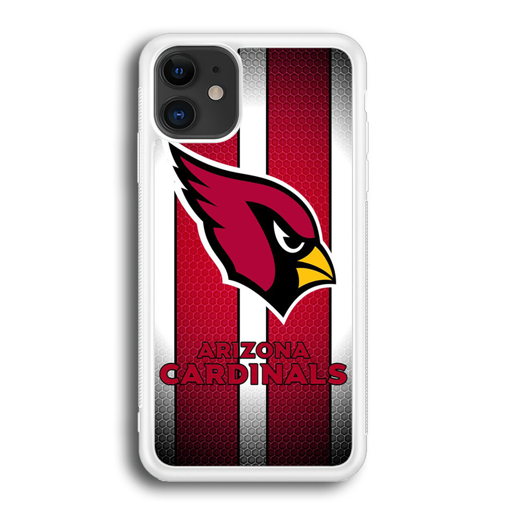 NFL Arizona Cardinals 001 iPhone 12 Case-Phone Case-Rubber White (2D Case)-Altracase