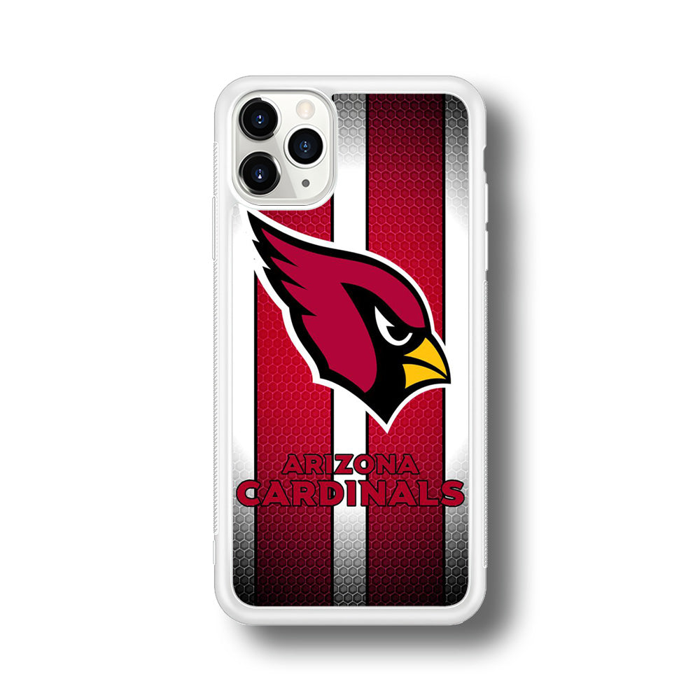 NFL Arizona Cardinals 001 iPhone 11 Pro Max Case-Phone Case-Rubber White (2D Case)-Altracase
