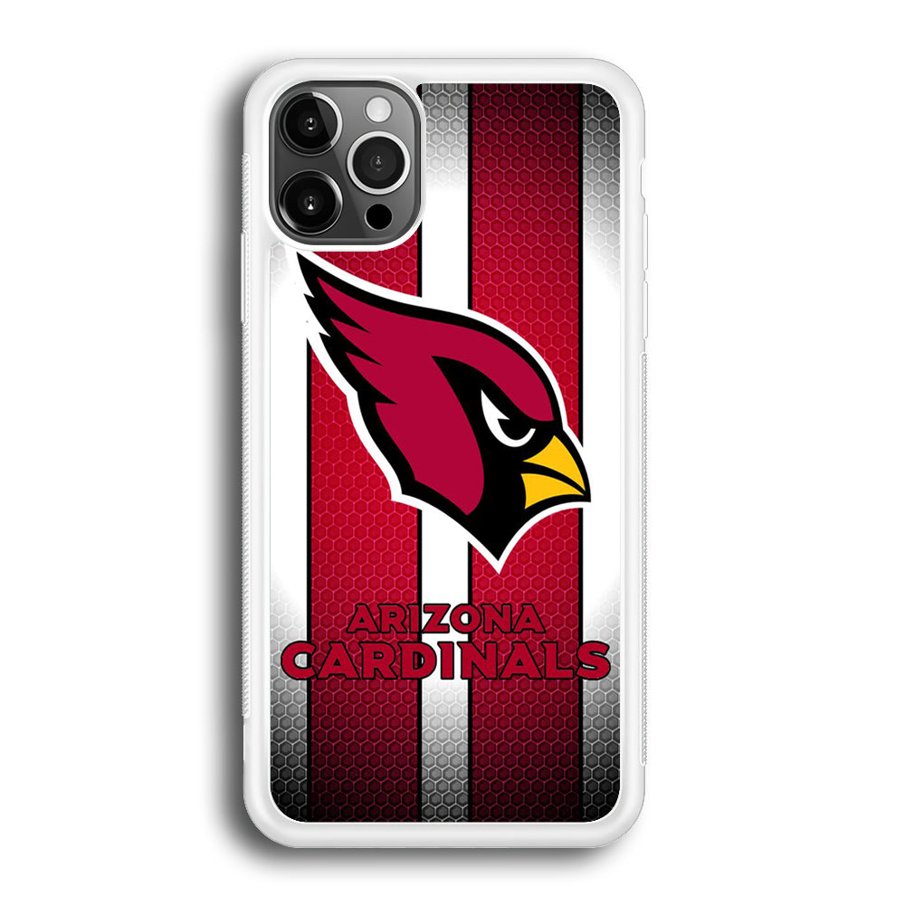 NFL Arizona Cardinals 001 iPhone 12 Pro Max Case-Phone Case-Rubber White (2D Case)-Altracase
