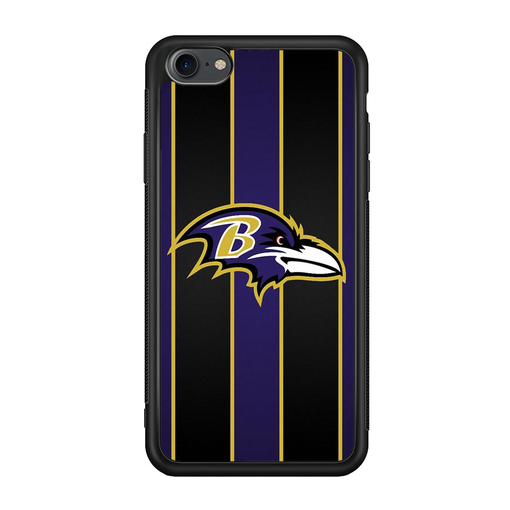 NFL Baltimore Ravens 001 iPhone 7 Case-Phone Case-Rubber Black (2D Case)-Altracase