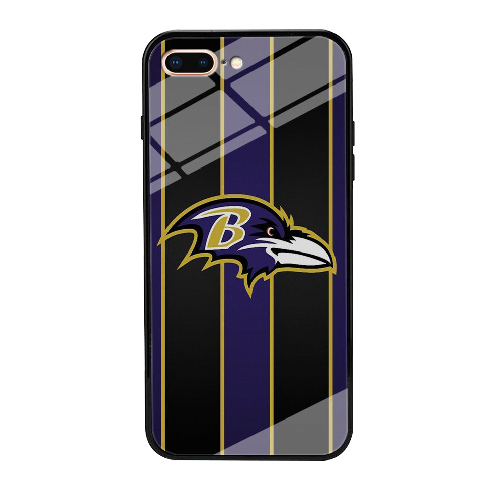 NFL Baltimore Ravens 001 iPhone 8 Plus Case-Phone Case-Tempered Glass Case-Altracase