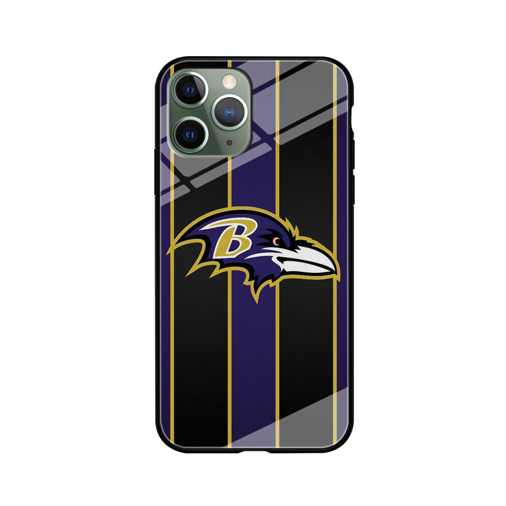 NFL Baltimore Ravens 001 iPhone 11 Pro Max Case-Phone Case-Tempered Glass Case-Altracase