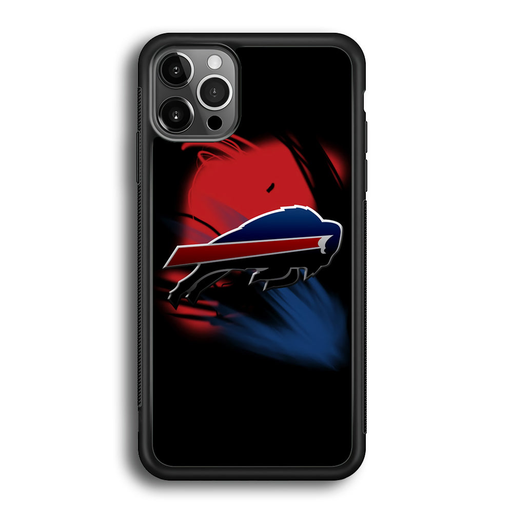 NFL Buffalo Bills 001 iPhone 12 Pro Max Case-Phone Case-Rubber Black (2D Case)-Altracase