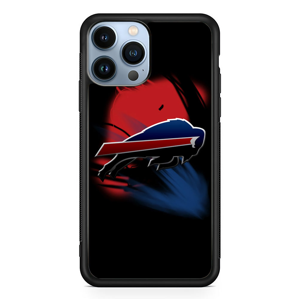 NFL Buffalo Bills 001 iPhone 13 Pro Case-Phone Case-Rubber Black (2D Case)-Altracase