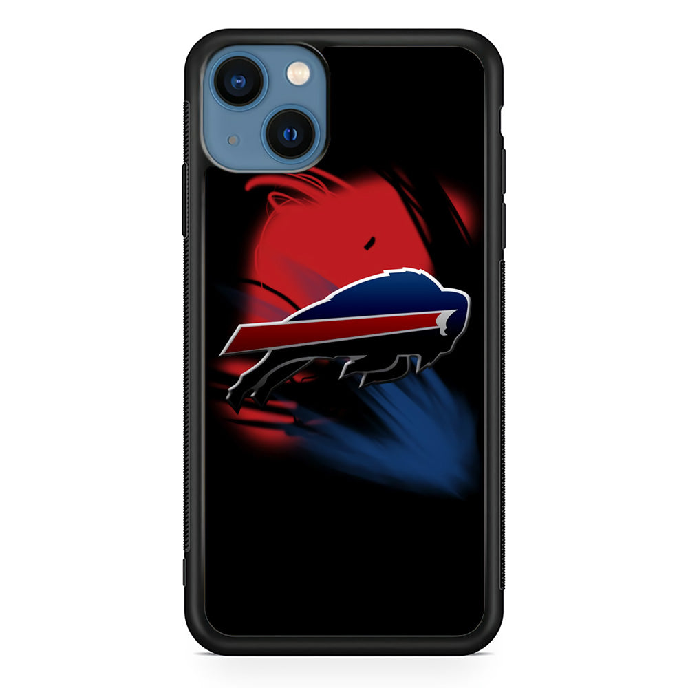 NFL Buffalo Bills 001 iPhone 13 Mini Case-Phone Case-Rubber Black (2D Case)-Altracase