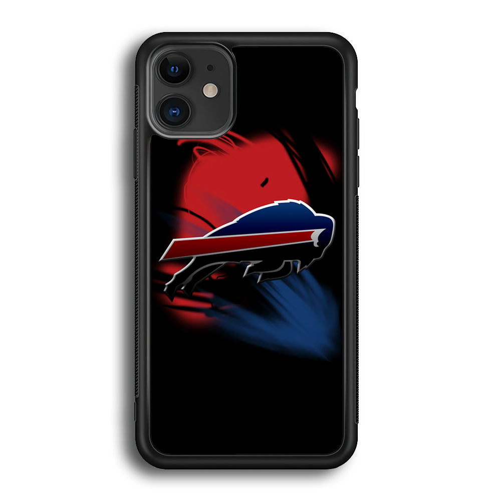 NFL Buffalo Bills 001 iPhone 12 Case-Phone Case-Rubber Black (2D Case)-Altracase