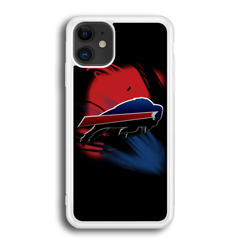 NFL Buffalo Bills 001 iPhone 12 Case-Phone Case-Rubber White (2D Case)-Altracase