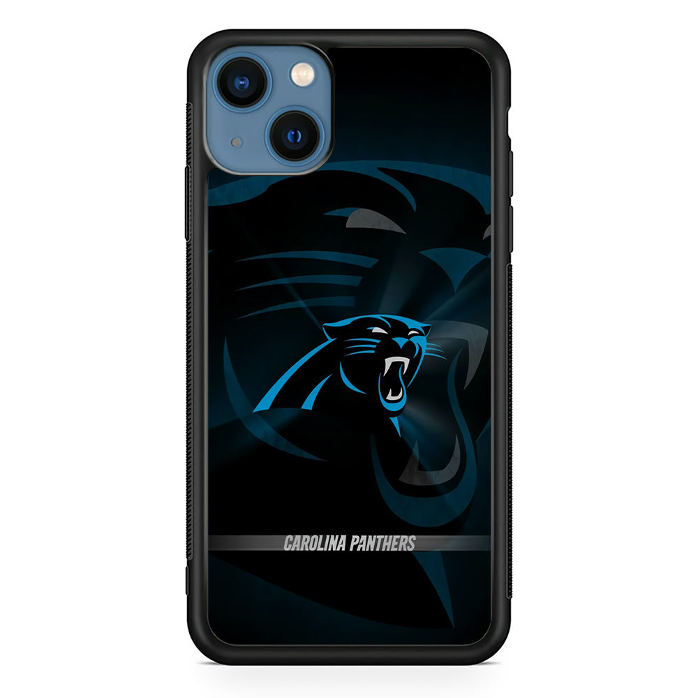 NFL Carolina Panthers 001 iPhone 13 Mini Case-Phone Case-Rubber Black (2D Case)-Altracase