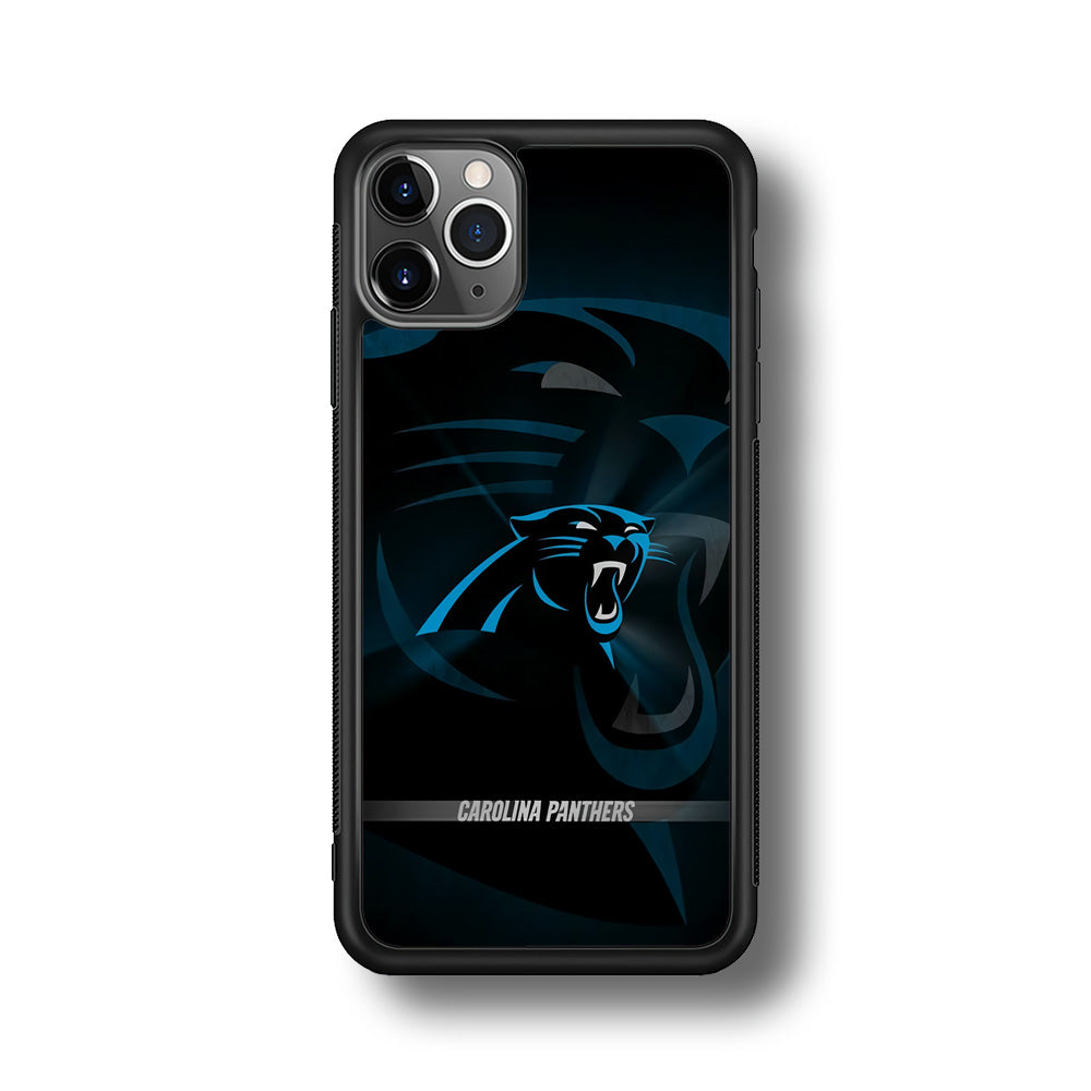 NFL Carolina Panthers 001 iPhone 11 Pro Max Case-Phone Case-Rubber Black (2D Case)-Altracase