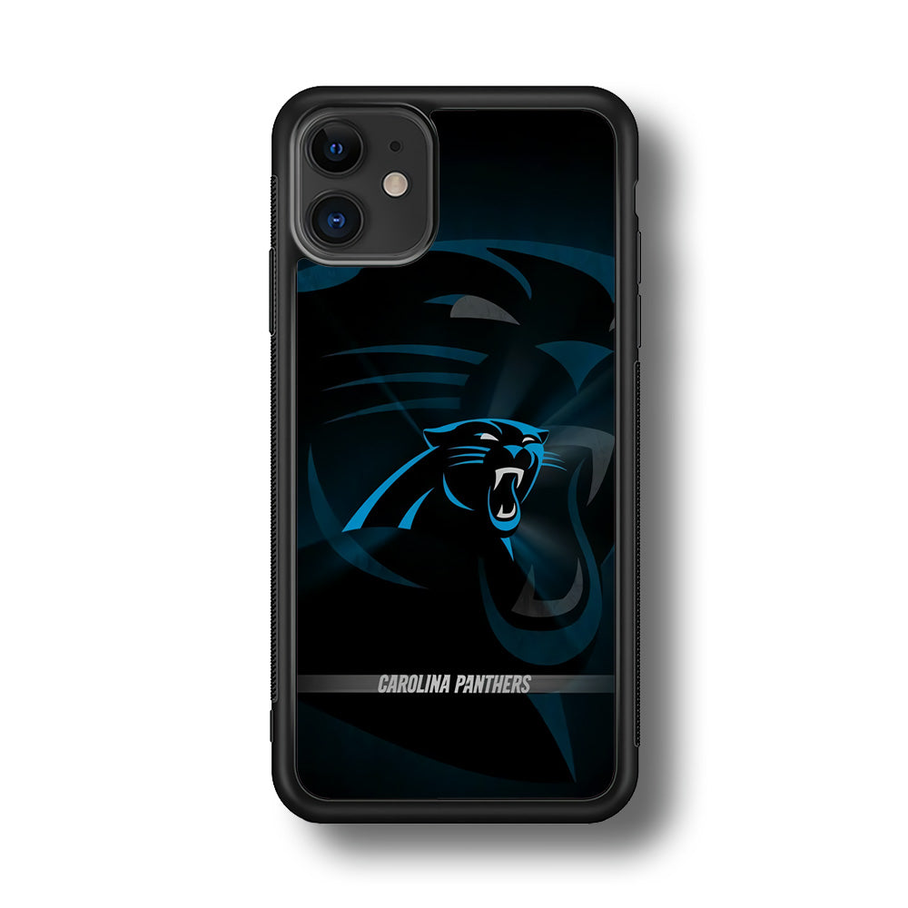 NFL Carolina Panthers 001 iPhone 11 Case-Phone Case-Rubber Black (2D Case)-Altracase