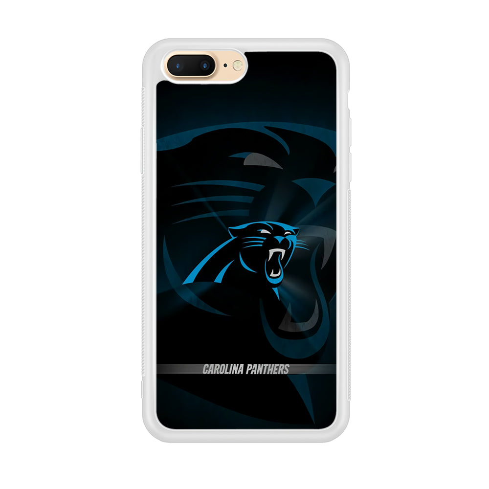 NFL Carolina Panthers 001 iPhone 8 Plus Case-Phone Case-Rubber White (2D Case)-Altracase