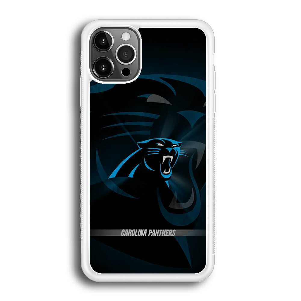 NFL Carolina Panthers 001 iPhone 12 Pro Max Case-Phone Case-Rubber White (2D Case)-Altracase