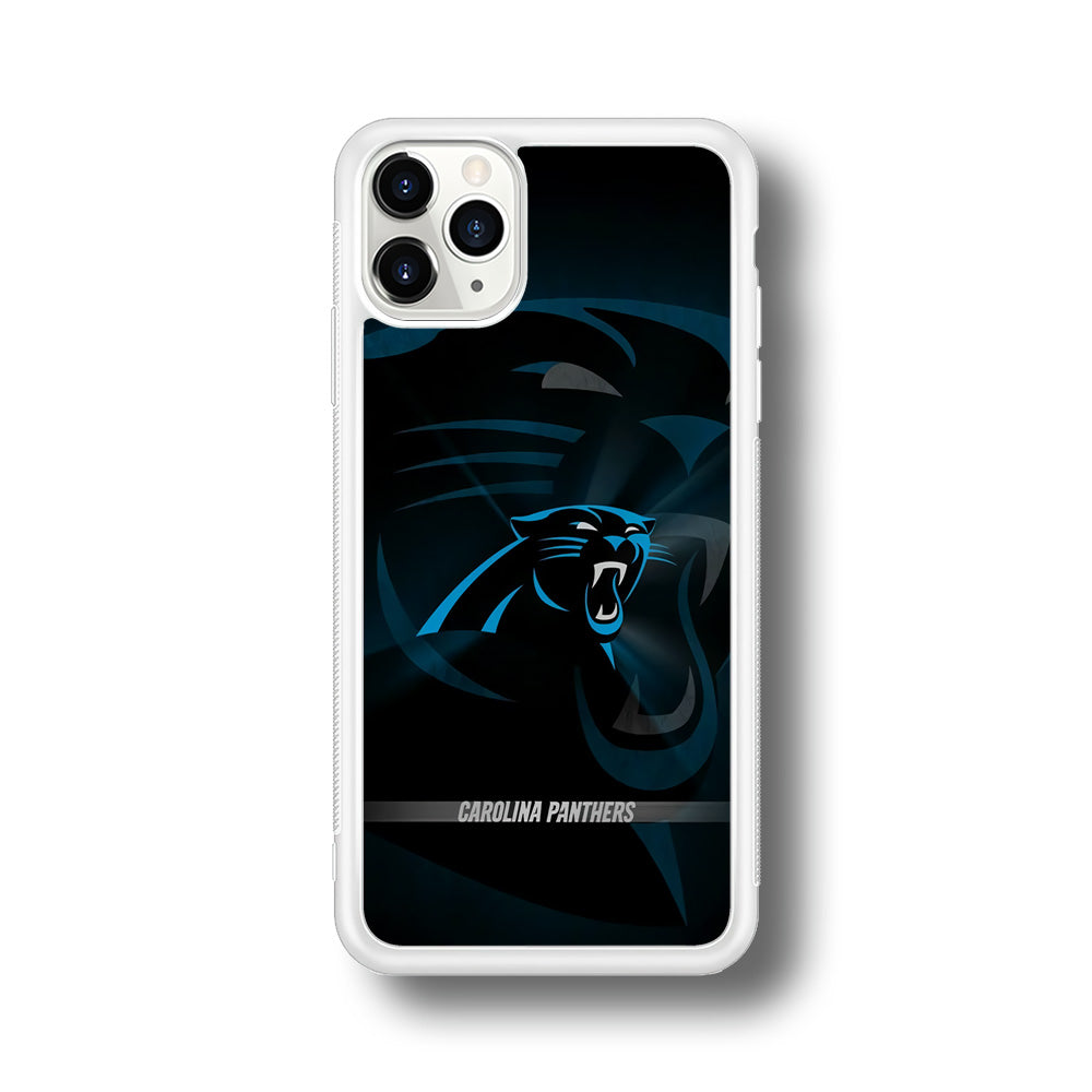 NFL Carolina Panthers 001 iPhone 11 Pro Max Case-Phone Case-Rubber White (2D Case)-Altracase