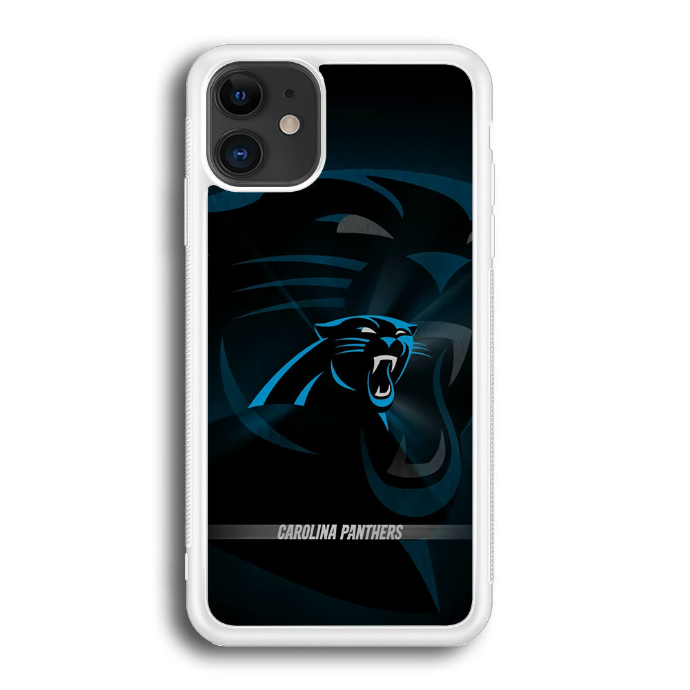 NFL Carolina Panthers 001 iPhone 12 Case-Phone Case-Rubber White (2D Case)-Altracase