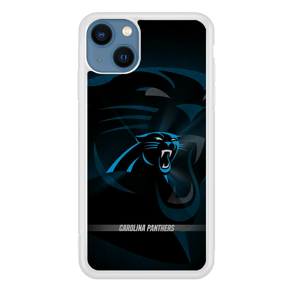 NFL Carolina Panthers 001 iPhone 13 Mini Case-Phone Case-Rubber White (2D Case)-Altracase