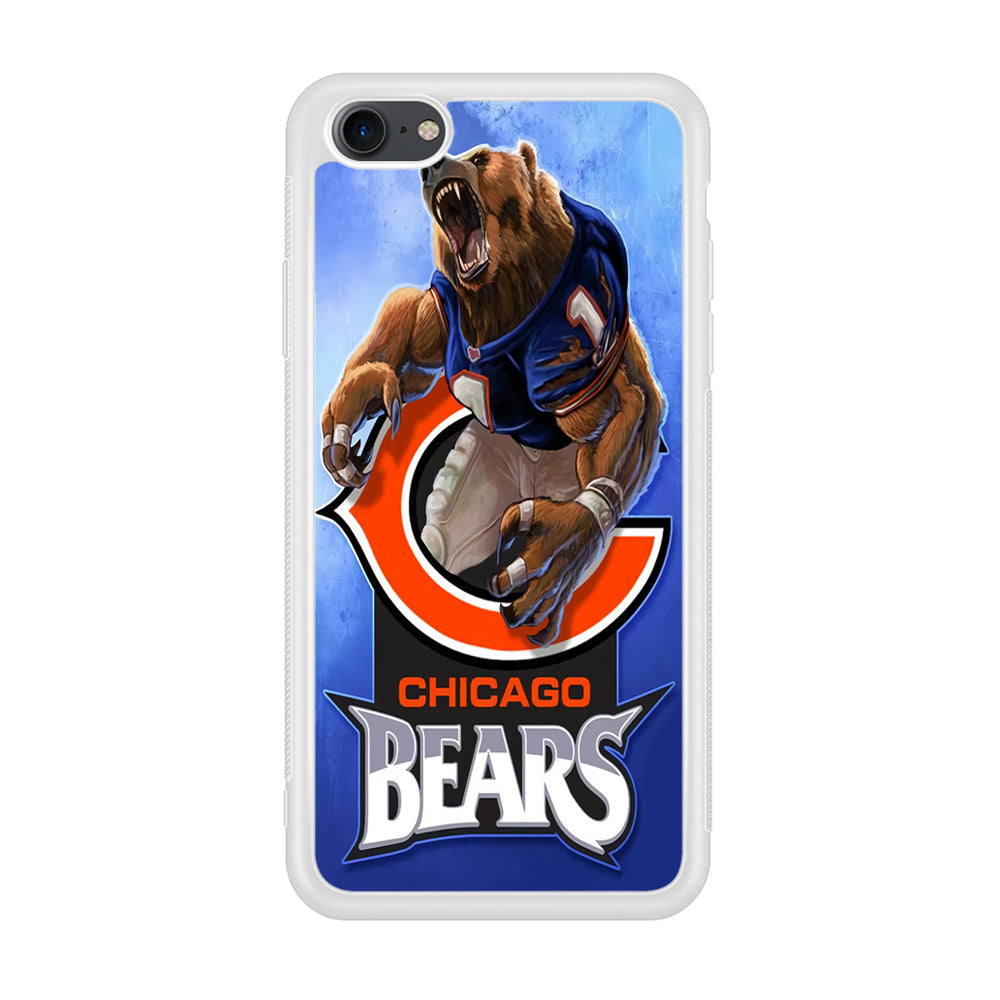 NFL Chicago Bears 001 iPhone 7 Case-Phone Case-Rubber White (2D Case)-Altracase