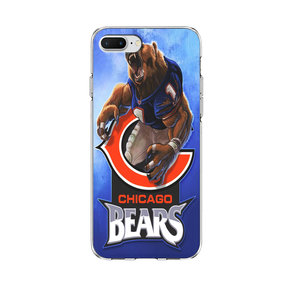 NFL Chicago Bears 001 iPhone 8 Plus Case-Phone Case-Clear Soft Case-Altracase