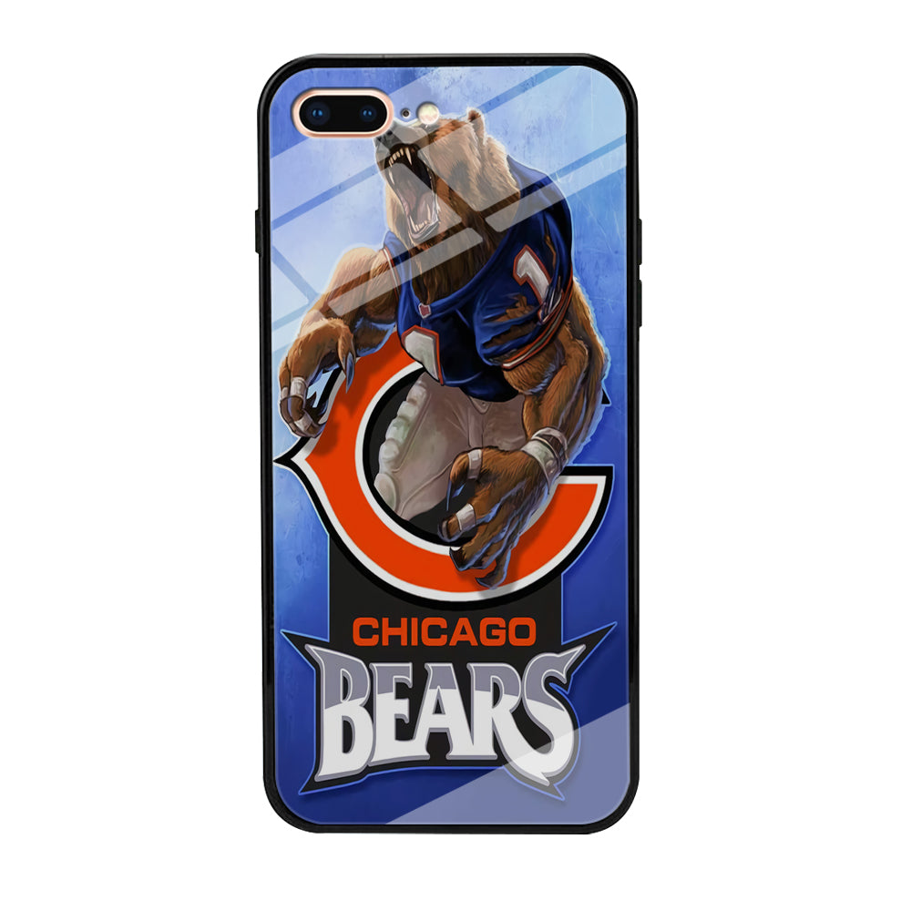 NFL Chicago Bears 001 iPhone 7 Plus Case-Phone Case-Tempered Glass Case-Altracase