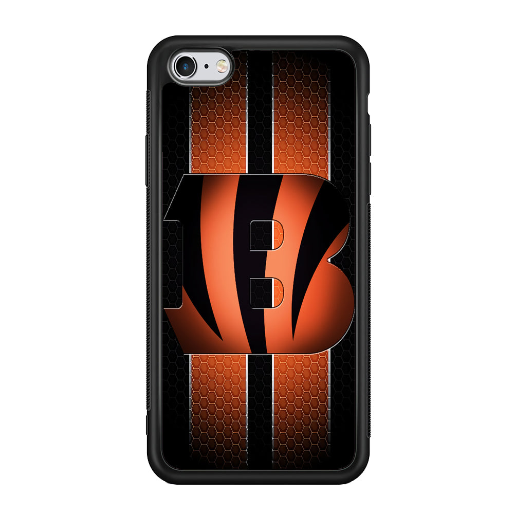 NFL Cincinnati Bengals 001 iPhone 6 Plus | 6s Plus Case-Phone Case-Rubber Black (2D Case)-Altracase