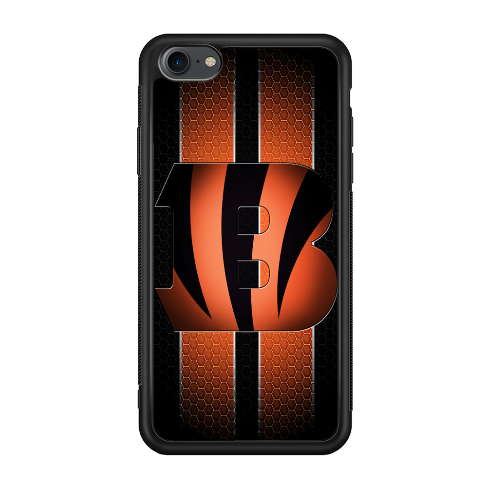 NFL Cincinnati Bengals 001 iPhone 7 Case-Phone Case-Rubber Black (2D Case)-Altracase